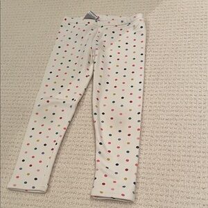 GAP Kids Cream Leggings with Colorful Dots